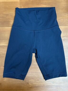 lululemon athletica Navy High-Rise Bike Shorts with Wide Waistband